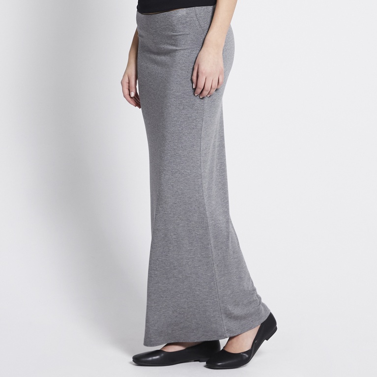Soft feel skirt "Ellen" Grey Melange